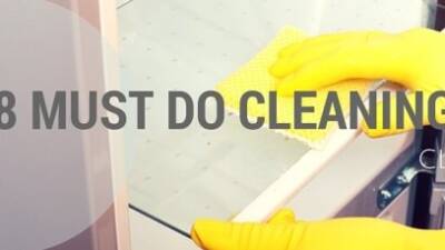 Top 8 must do cleaning chores when expecting guests