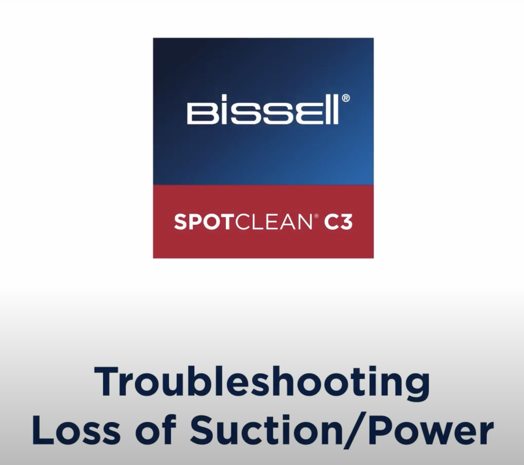 BISSELL SpotClean C3 - No Suction